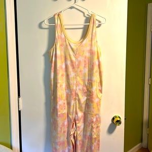 Brand new tye- dyed sleeveless jumpsuit, size large. Very soft and comfortable.